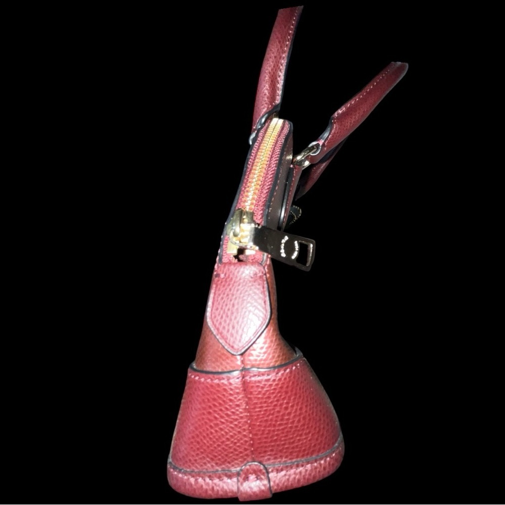 Coach NWOT Mini Leather Purse. Includes COA Card Burgandy- Starts in Live Show - Picture 7 of 7